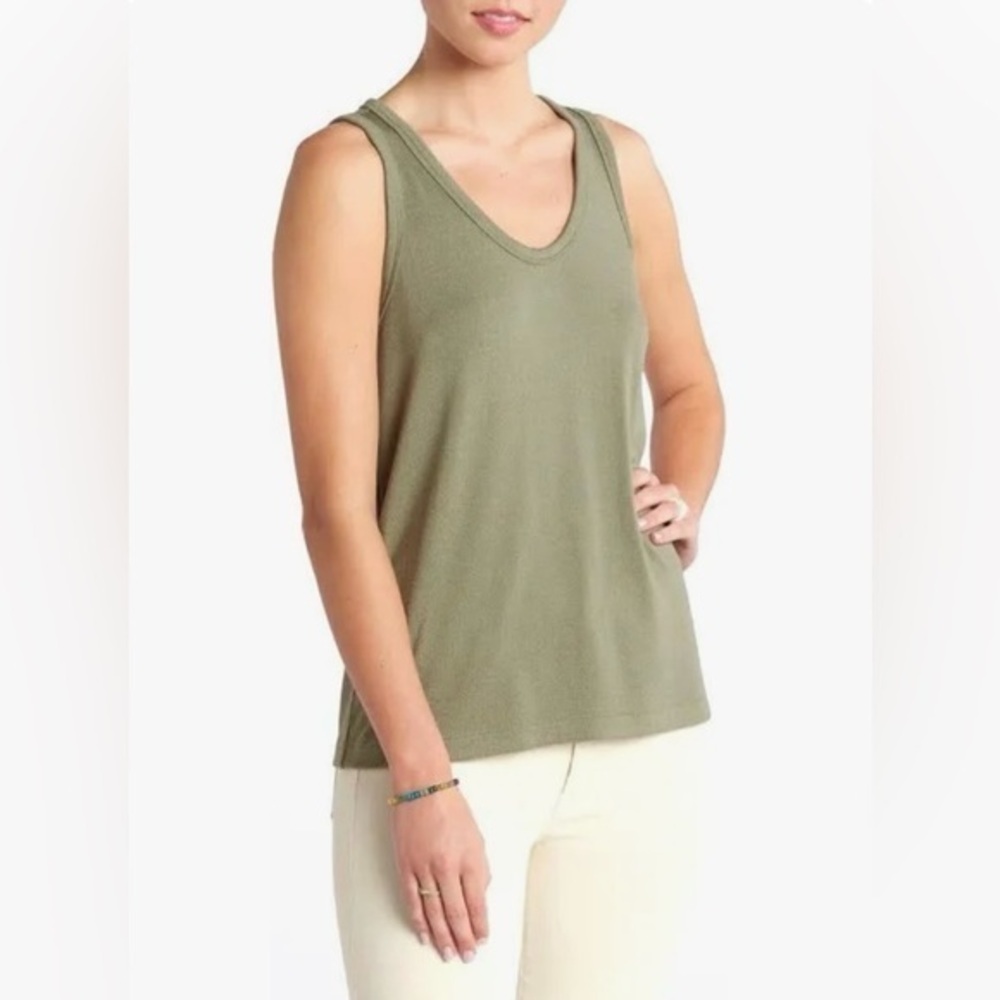 NEW…Market & Spruce Lindsay Racerback Shirred Back Tank